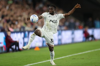 010926 Swansea City v Watford, EFL Sky Bet Championship - Joseph Opoku of Swansea City controls the ball