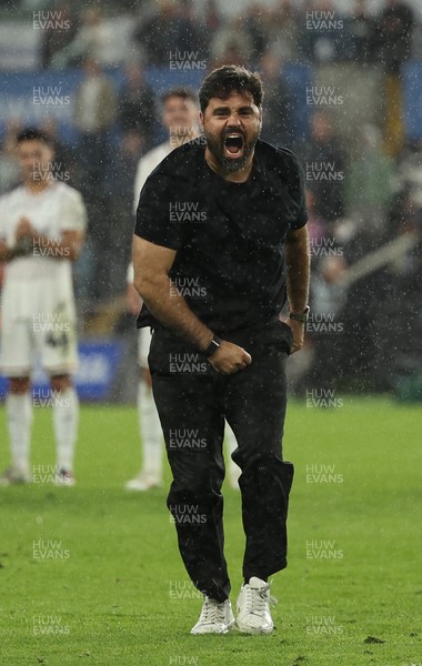 010926 Swansea City v Watford, EFL Sky Bet Championship - Swansea City head coach Vitor Matos celebrates at the end of the match
