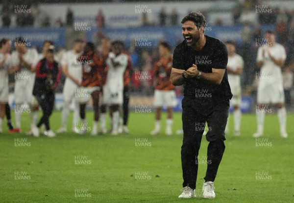 010926 Swansea City v Watford, EFL Sky Bet Championship - Swansea City head coach Vitor Matos celebrates at the end of the match