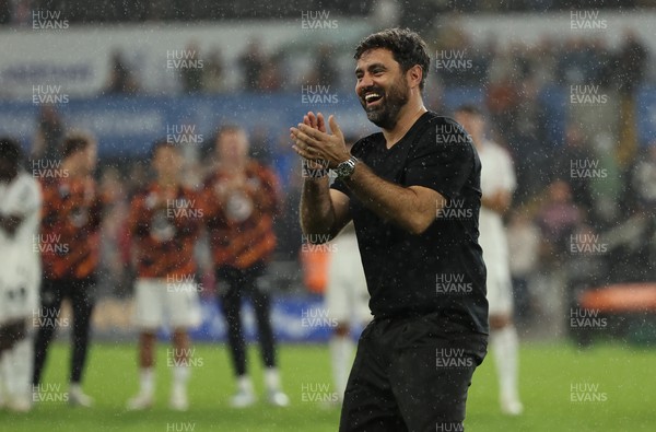 010926 Swansea City v Watford, EFL Sky Bet Championship - Swansea City head coach Vitor Matos celebrates at the end of the match