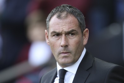 230917 - Swansea City v Watford, Premier League - Swansea City head coach Paul Clement at the start of the match