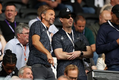 230825 - Swansea City v Watford FC - SkyBet Championship - Swansea City owner and shareholder Brett Cravatt and Scott Hochstadt