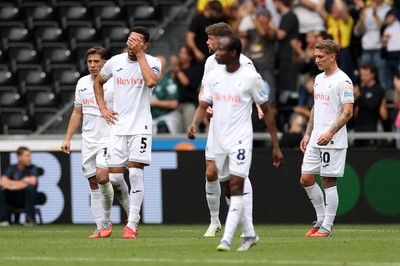 230825 - Swansea City v Watford FC - SkyBet Championship - Dejected Ben Cabango of Swansea City 