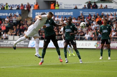 230825 - Swansea City v Watford FC - SkyBet Championship - Zan Vipotnik of Swansea City scores a goal