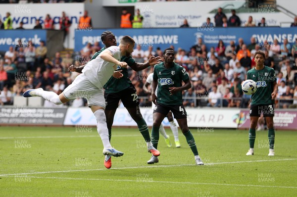230825 - Swansea City v Watford FC - SkyBet Championship - Zan Vipotnik of Swansea City scores a goal