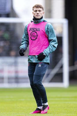 010126 - Swansea City v West Bromwich Albion - Sky Bet Championship - Ethan Galbraith of Swansea City during the warm up