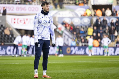 010126 - Swansea City v West Bromwich Albion - Sky Bet Championship - Chris Mepham of West Brom during the warm up
