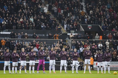 010126 - Swansea City v West Bromwich Albion - Sky Bet Championship - Swansea City minutes applause ahead of kick off
