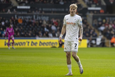 010126 - Swansea City v West Bromwich Albion - Sky Bet Championship - Melker Widell of Swansea City in action