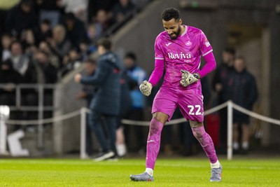 010126 - Swansea City v West Bromwich Albion - Sky Bet Championship - Swansea City goalkeeper Lawrence Vigouroux at full time