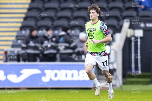 010126 - Swansea City v West Bromwich Albion - Sky Bet Championship - Goncalo Franco of Swansea City during the warm up