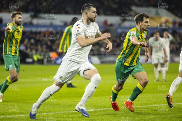 010126 - Swansea City v West Bromwich Albion - Sky Bet Championship - Zan Vipotnik of Swansea City in action
