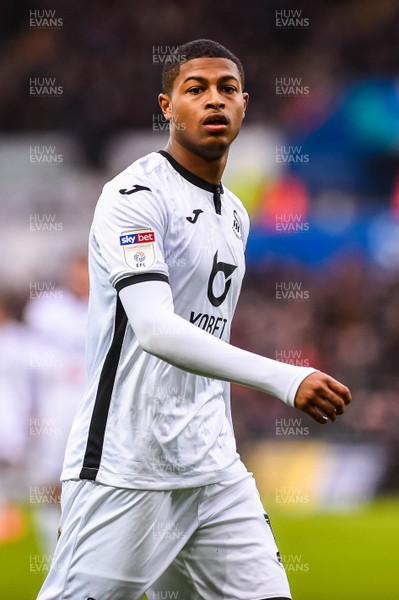 070320 - Swansea City v West Bromwich Albion - SkyBet Championship -Rhian Brewster of Swansea City looks on