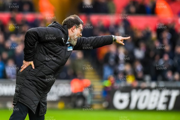 070320 - Swansea City v West Bromwich Albion - SkyBet Championship - West Bromwich Albion manager, Slaven Bilic looks on 