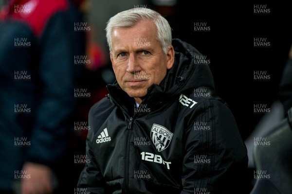 091217 - Swansea City v West Bromwich Albion, Premier League - Manager of West Bromwich Albion, Alan Pardew looks on ahead of the game 