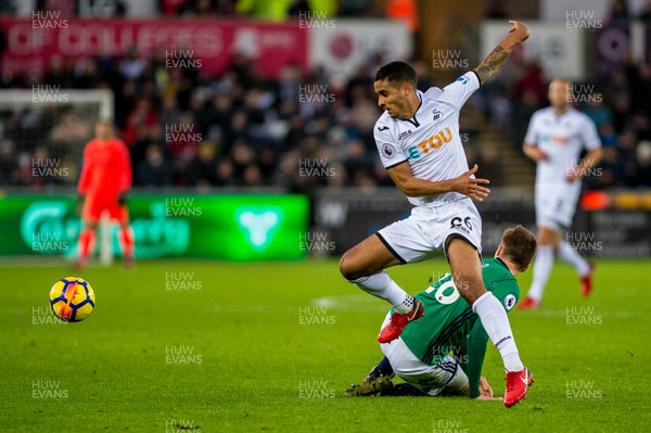 091217 - Swansea City v West Bromwich Albion, Premier League - Kyle Naughton of Swansea City in action 
