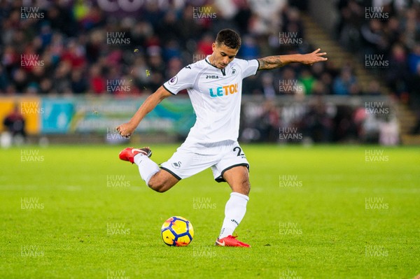 091217 - Swansea City v West Bromwich Albion, Premier League - Kyle Naughton of Swansea City in action 