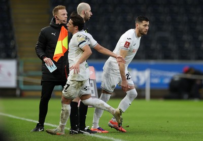 110126 - Swansea City v West Bromwich Albion - FA Cup Third Round - Joel Ward of Swansea City makes his debut for the team