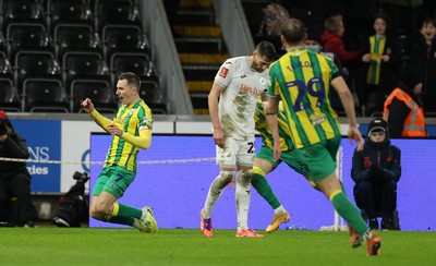 110126 - Swansea City v West Bromwich Albion - FA Cup Third Round - Jed Wallace of West Brom celebrates scoring a goal