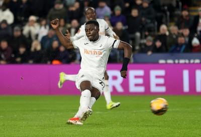 110126 - Swansea City v West Bromwich Albion - FA Cup Third Round - Zeidane Inoussa of Swansea City scores a goal