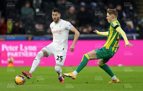 110126 - Swansea City v West Bromwich Albion - FA Cup Third Round - Joel Ward of Swansea City makes his debut for the team