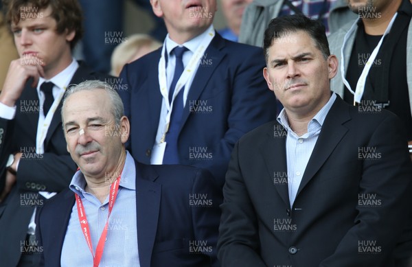 210517 - Swansea City v West Bromwich Albion, Premier League - Swansea City owners Steve Kaplan, left and Jason Levien at the start of the match