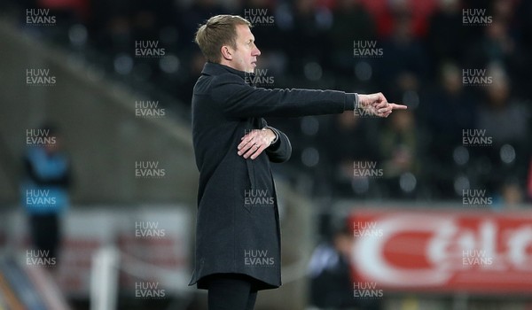 281118 - Swansea City v West Bromwich Albion - SkyBet Championship - Swansea City Manager Graham Potter