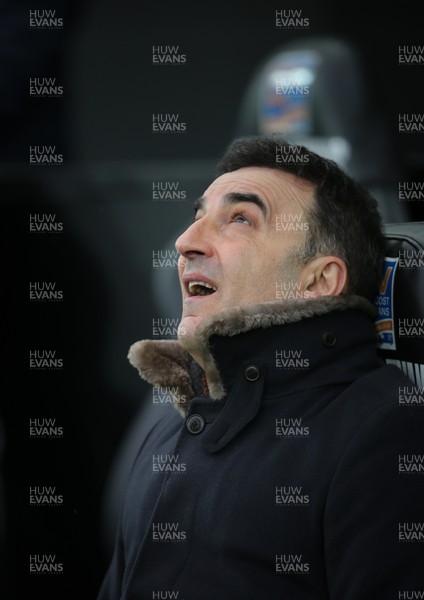 030318 - Swansea City v West Ham United, Premier League - Swansea City manager Carlos Carvalhal at the start of the match