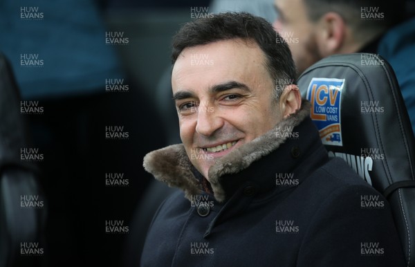 030318 - Swansea City v West Ham United, Premier League - Swansea City manager Carlos Carvalhal at the start of the match