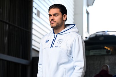 171026 - Swansea City v West Ham United - Sky Bet Championship - Konstantinos Mavropanos of West Ham arrives at the stadium ahead of the match