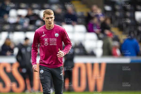 051122 - Swansea City v Wigan Athletic - Sky Bet Championship - Jay Fulton of Swansea City during the warm up