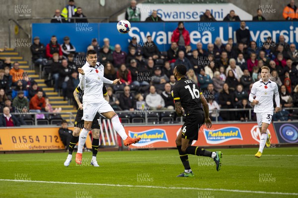 051122 - Swansea City v Wigan Athletic - Sky Bet Championship - Joel Piroe of Swansea City in action