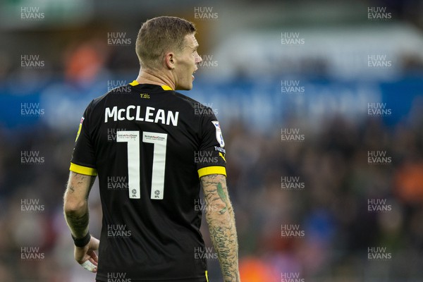 051122 - Swansea City v Wigan Athletic - Sky Bet Championship - James McClean of Wigan Athletic in action