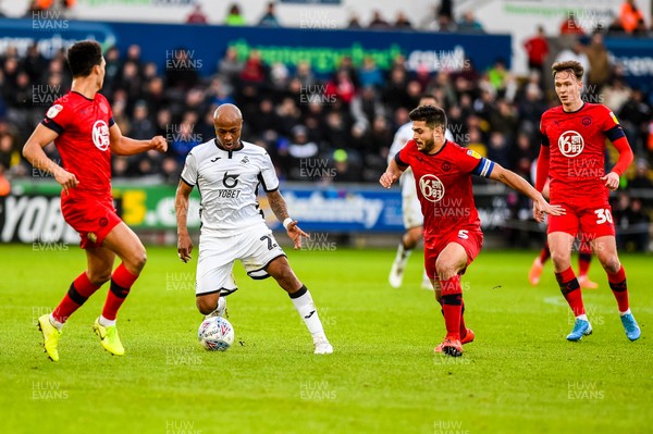 180120 - Swansea City v Wigan Athletic, SkyBet Championship - Andre Ayew of Swansea City in action 