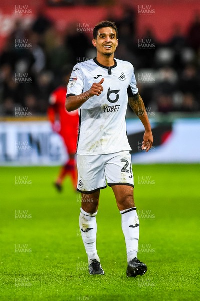 180120 - Swansea City v Wigan Athletic, SkyBet Championship - Kyle Naughton of Swansea City in action 
