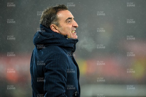 170118 - Swansea City v Wolverhampton Wonderers, FA CUP Replay - Swansea Manager Carlos Carvalhal 