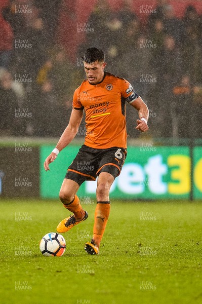 170118 - Swansea City v Wolverhampton Wonderers, FA CUP Replay - Danny Batth of Wolverhampton Wanderers on the ball