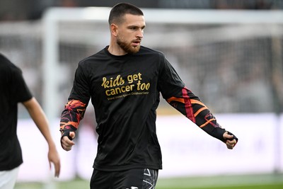 050926 - Swansea City v Wrexham - Sky Bet Championship - Zan Vipotnik of Swansea City warming up