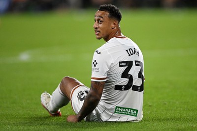 050926 - Swansea City v Wrexham - Sky Bet Championship - Adam Idah of Swansea City