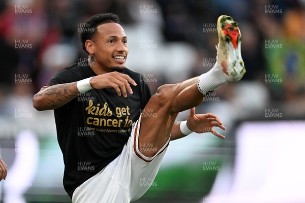 050926 - Swansea City v Wrexham - Sky Bet Championship - Ronald of Swansea City warming up