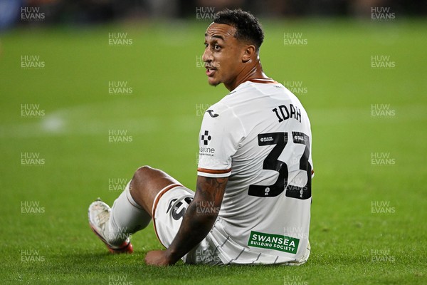 050926 - Swansea City v Wrexham - Sky Bet Championship - Adam Idah of Swansea City