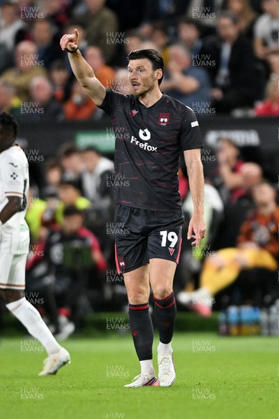 050926 - Swansea City v Wrexham - Sky Bet Championship - Kieffer Moore of Wrexham