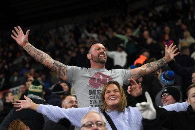 191225 - Swansea City v Wrexham - Sky Bet Championship - Swansea fans at full time