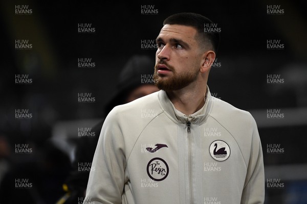 191225 - Swansea City v Wrexham - Sky Bet Championship - Zan Vipotnik of Swansea City arrives at the stadium