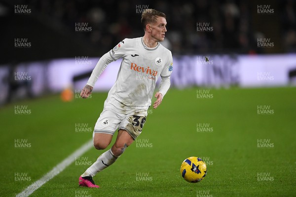 191225 - Swansea City v Wrexham - Sky Bet Championship - Ethan Galbraith of Swansea City