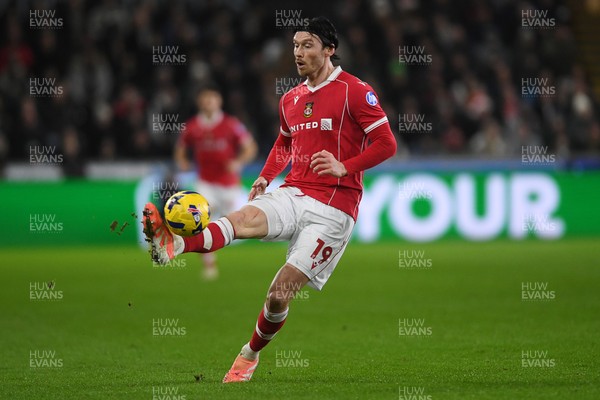 191225 - Swansea City v Wrexham - Sky Bet Championship - Kieffer Moore of Wrexham