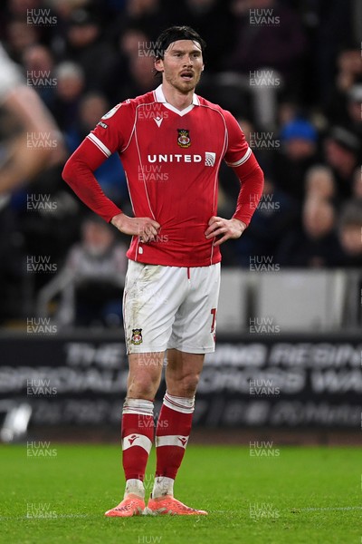 191225 - Swansea City v Wrexham - Sky Bet Championship - Dejected Kieffer Moore of Wrexham at full time
