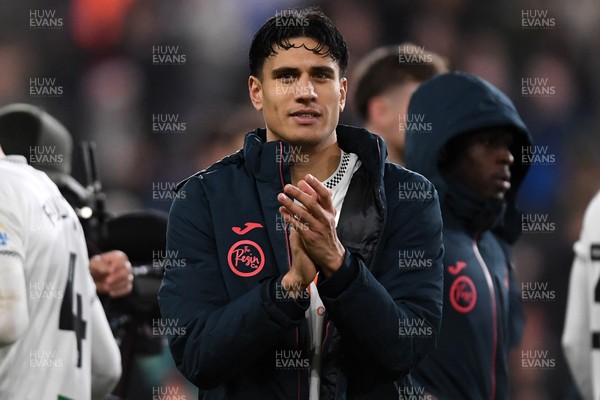 191225 - Swansea City v Wrexham - Sky Bet Championship - Marko Stamenic of Swansea City at full time