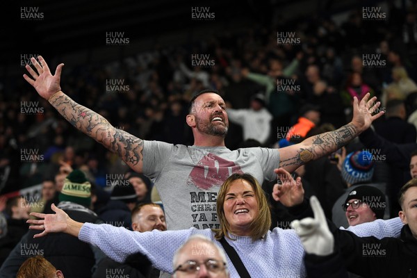 191225 - Swansea City v Wrexham - Sky Bet Championship - Swansea fans at full time