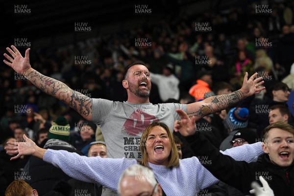 191225 - Swansea City v Wrexham - Sky Bet Championship - Swansea fans at full time